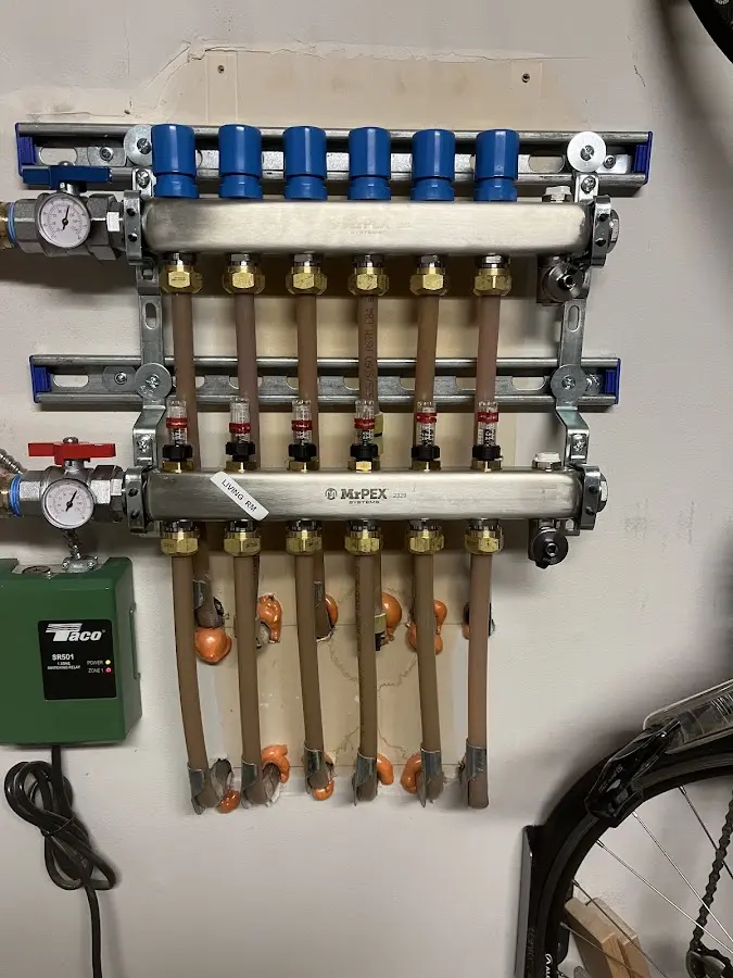 Plumber performing Gas Leak Detection at a residential property in Dowagiac